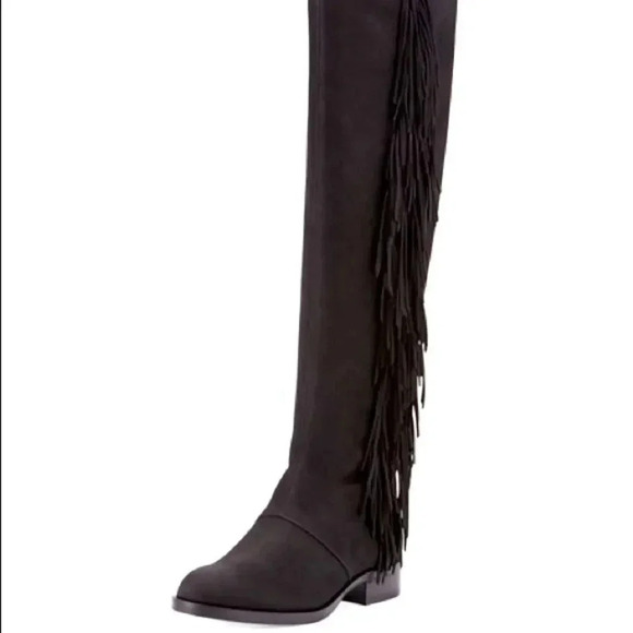 NWOT Sam Edelman Josephine Leather Fringe Boots - Picture 1 of 9